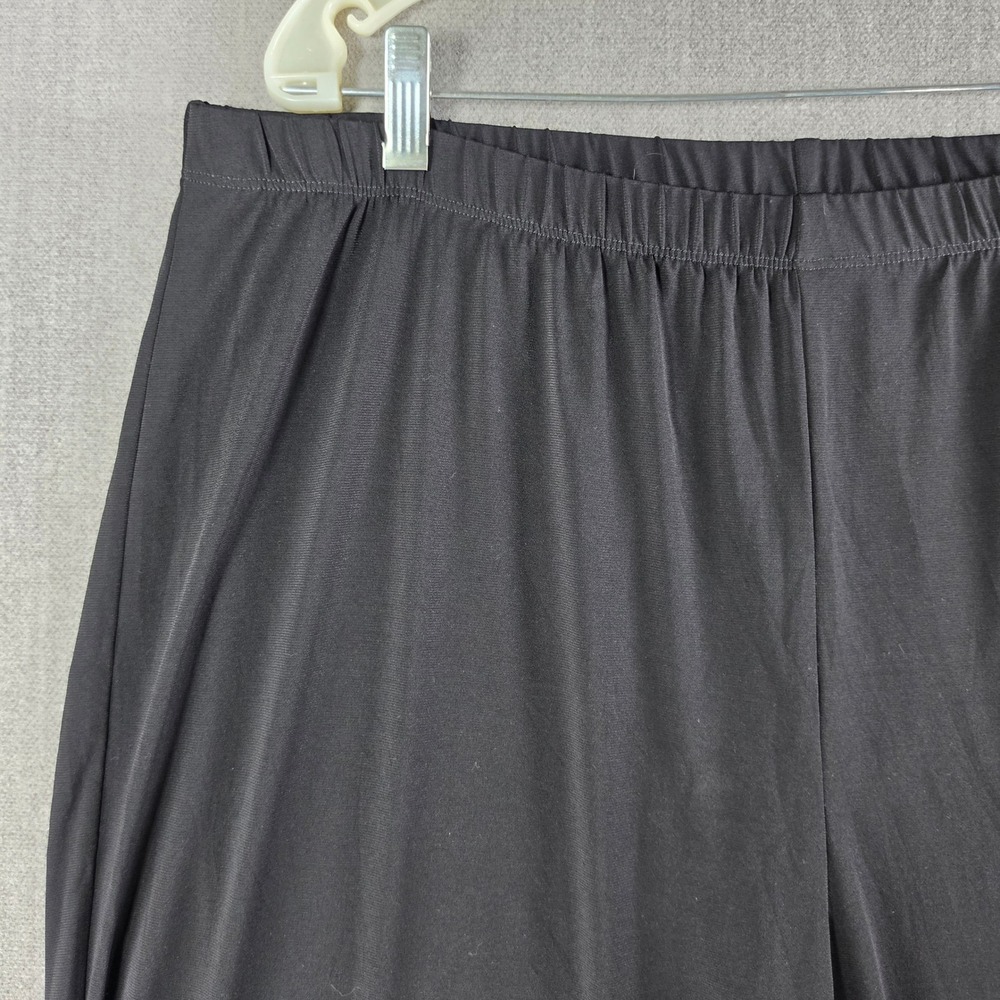Slinky Brand Pants Womens 1X Black Elastic Waist Straight Leg Stretch 8143-D14 - Picture 9 of 16